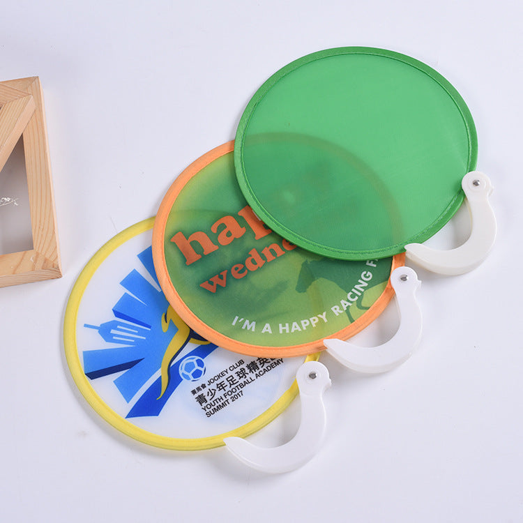 Polyester Portable Folding Round Cloth Fan