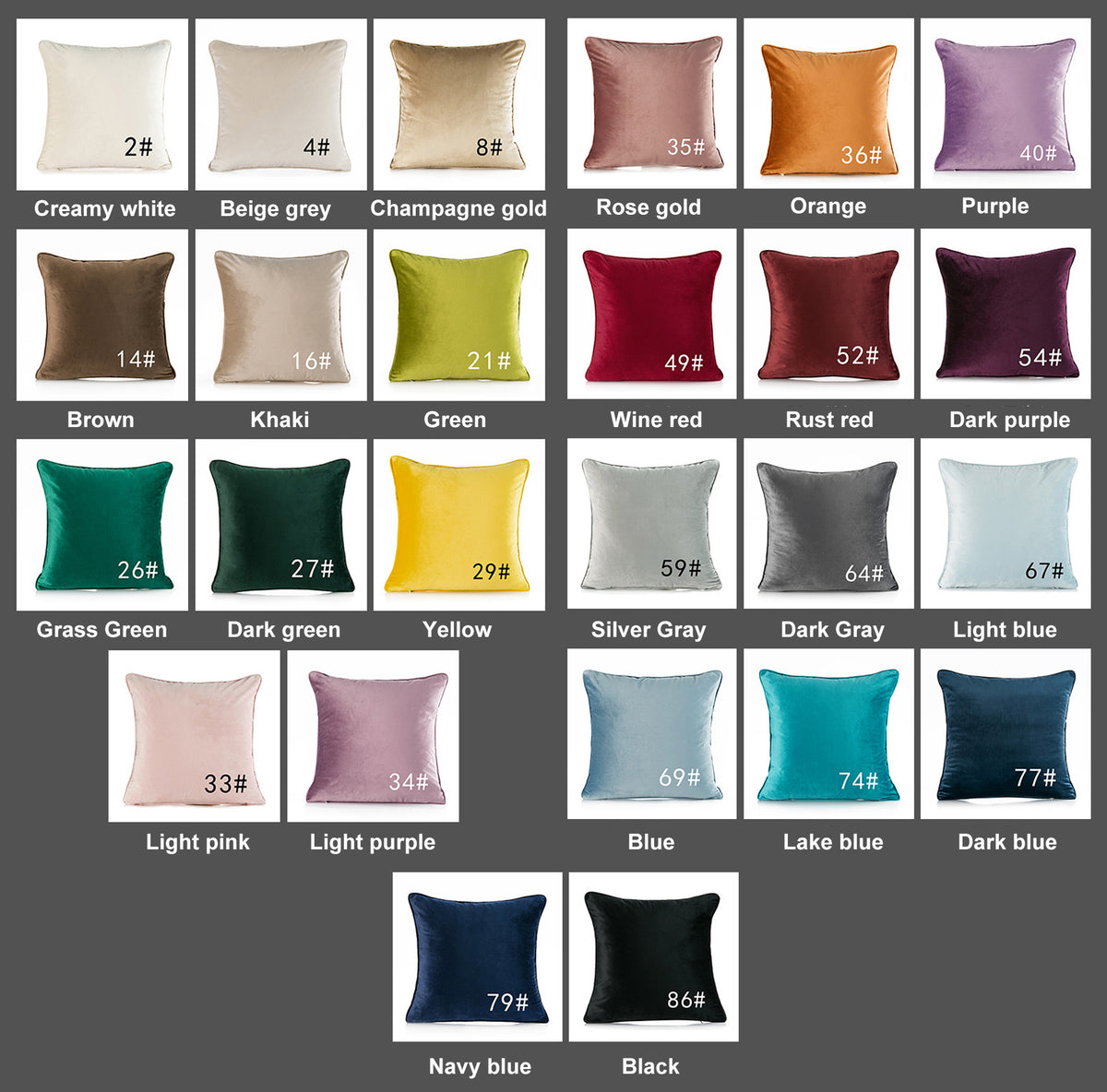 17.7 x 17.7" Premium Square Dutch Velvet Throw Pillowcase With Hidden Zipper