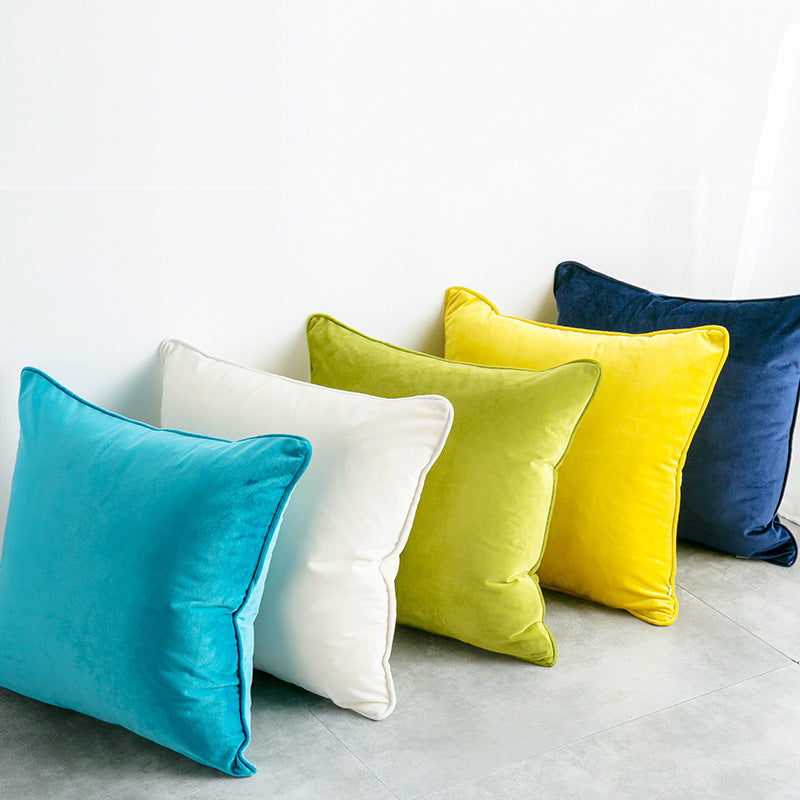 17.7 x 17.7" Premium Square Dutch Velvet Throw Pillowcase With Hidden Zipper