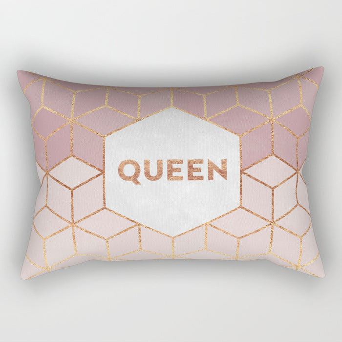 Full Printed 11.8 x 19.7" Premium Square Polyester Short Plush Throw Pillowcase W/Hidden Zipper