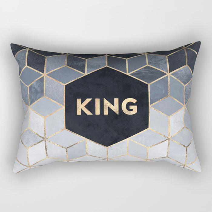 Full Printed 11.8 x 19.7" Premium Square Polyester Short Plush Throw Pillowcase W/Hidden Zipper