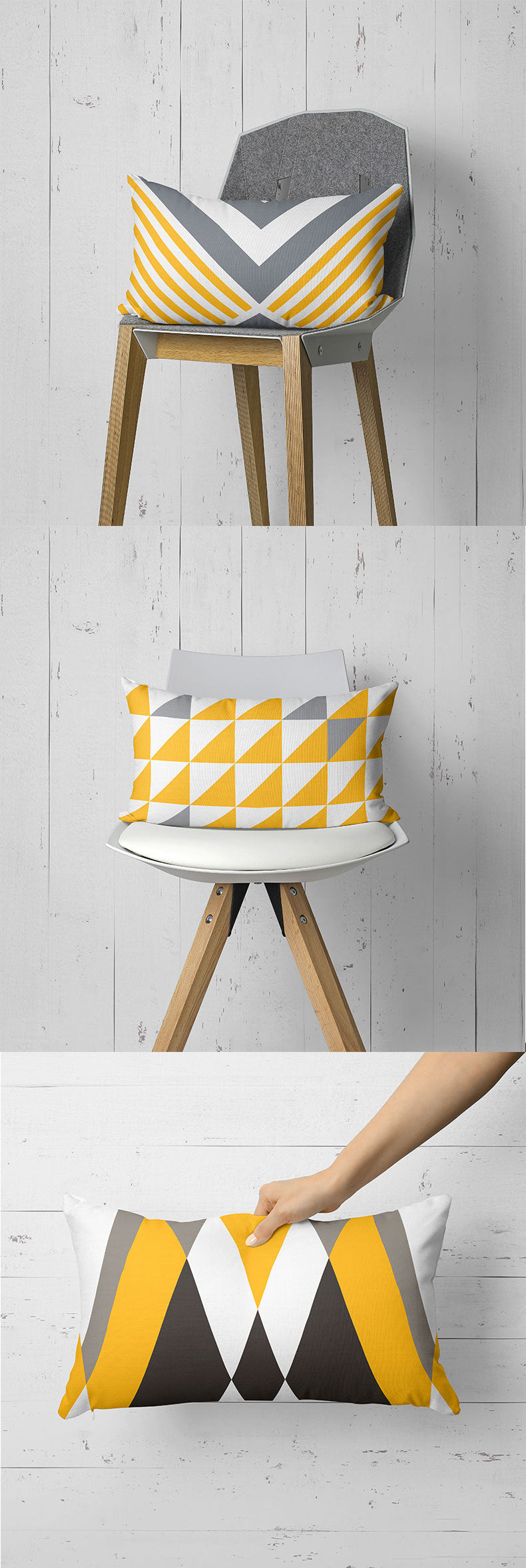 Full Printed 11.8 x 19.7" Premium Square Polyester Short Plush Throw Pillowcase W/Hidden Zipper