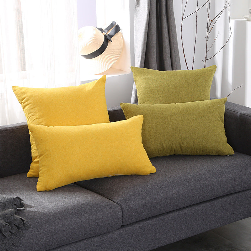 11.8 x 19.7" Premium Square Linen Throw Pillowcase With Hidden Zipper