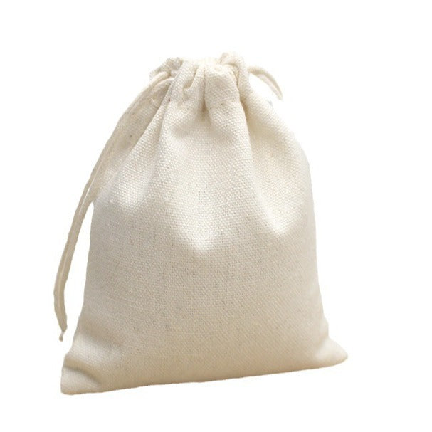 Custom 6.7" X 9.9" 8 Oz Cotton Canvas Cloth Drawstring Bags Jewelry Wedding Candy Gift Bags