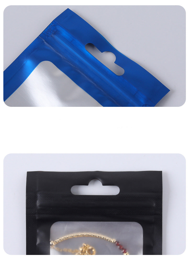 Custom Size 4x7.1" Colorful Resealable Plastic Bags Clear Window Zipper Bag Zip lock Storage Pouch