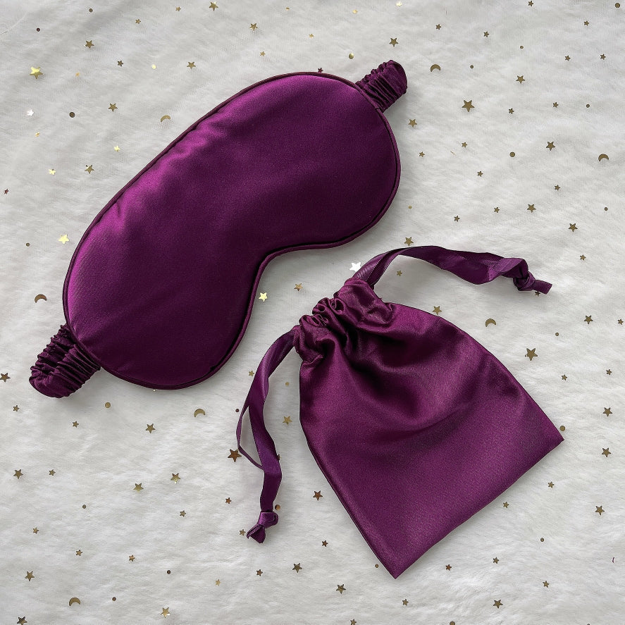 Satin Silk Eye Mask With Satin Bags