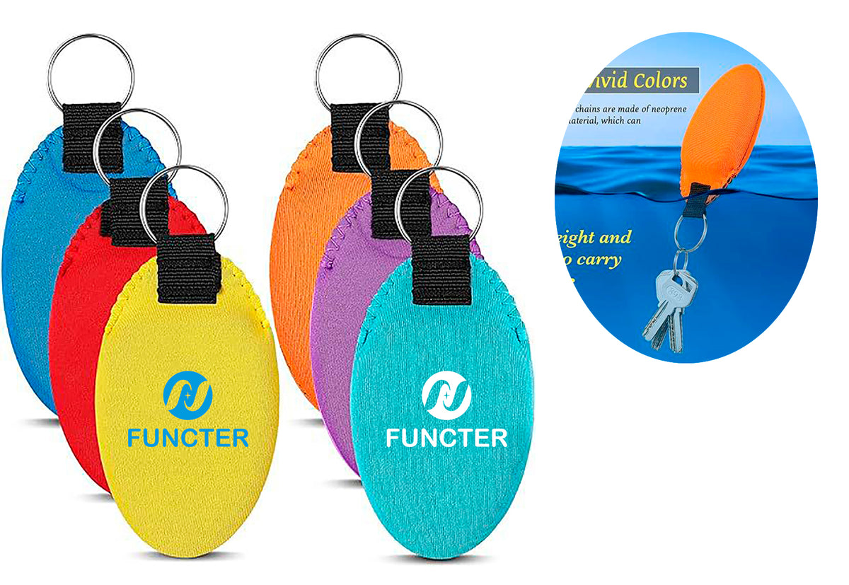Floating Neoprene Boat Keychain Floatable Foam Key Fob for Water Sports Boat Keys