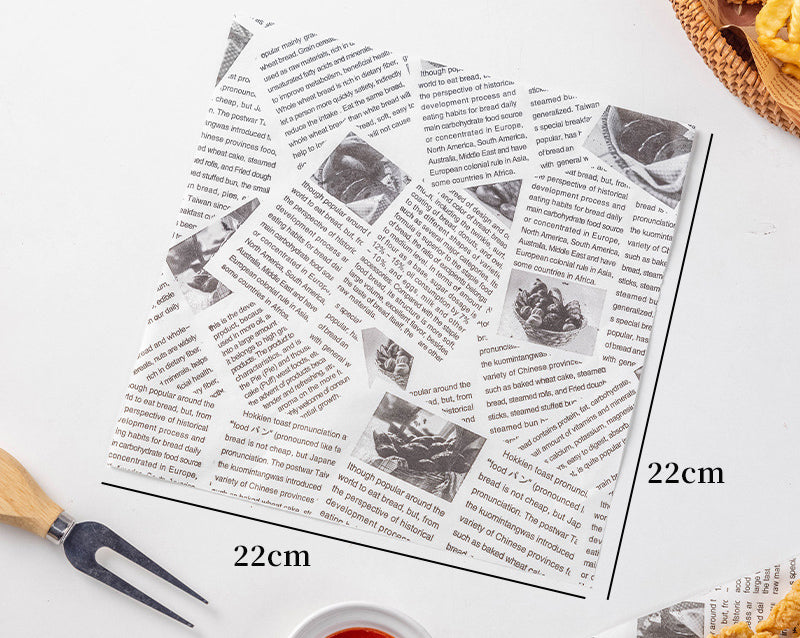 8.6" x 8.6" Greaseproof Paper Food Sheets