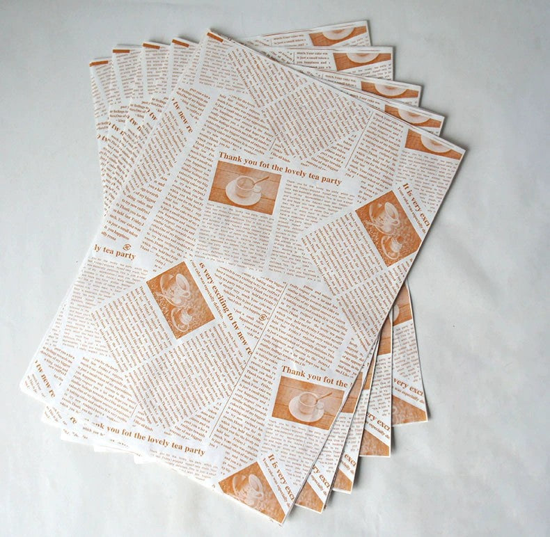 9" x 12" Greaseproof Paper Food Sheets