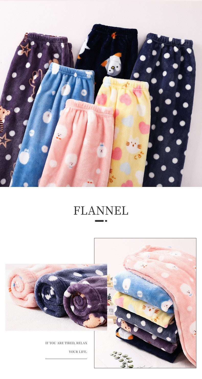 Full Custom Men's Flannel Pajamas Pants Cartoon Family Christmas Pajama Pants Kawaii Pajama Pants