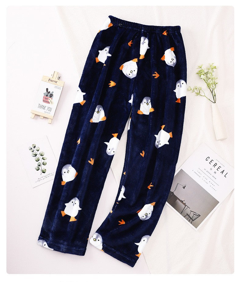 Full Custom Men's Flannel Pajamas Pants Cartoon Family Christmas Pajama Pants Kawaii Pajama Pants