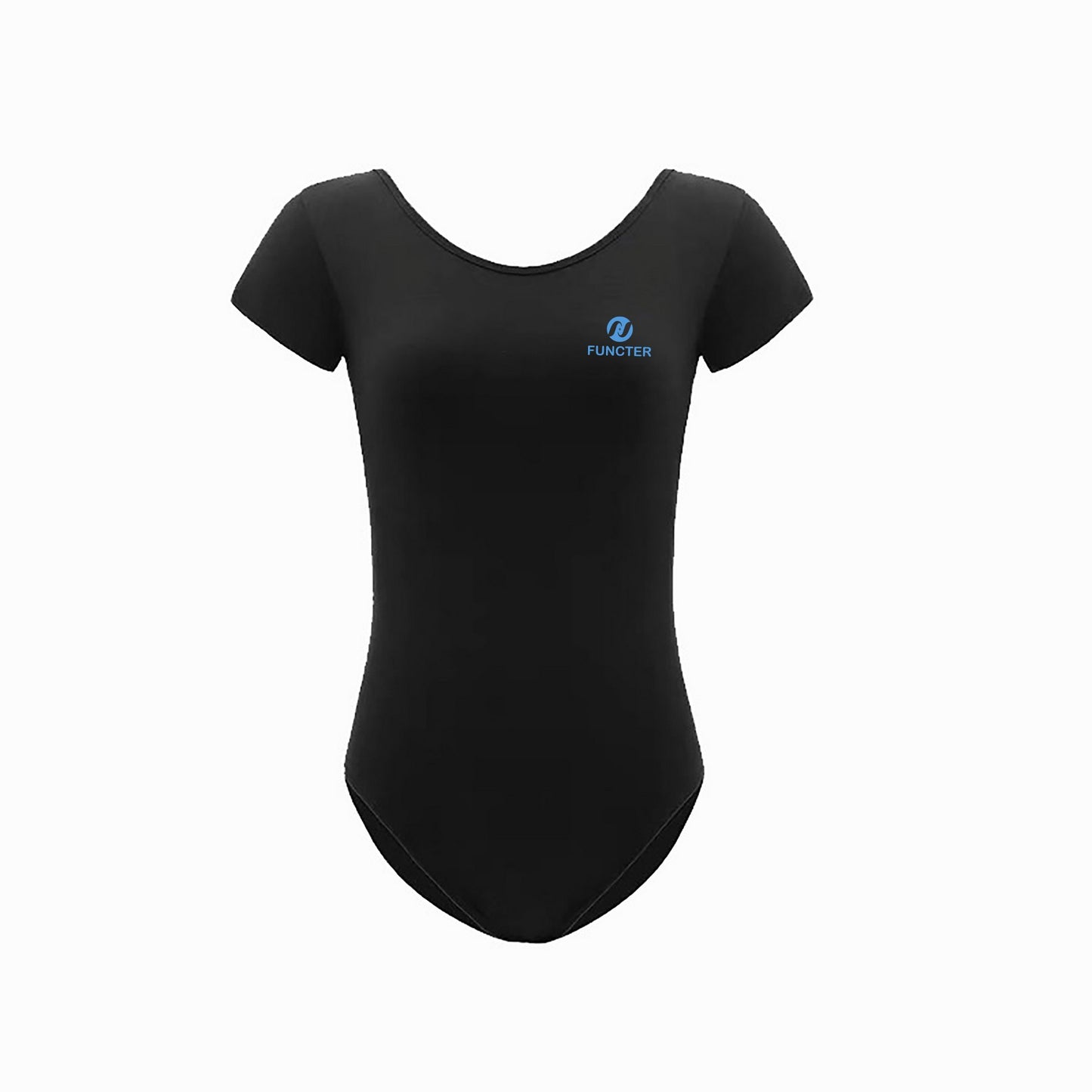 Women's Round Neck Dance & Gym & Ballet Leotard Bodysuit - Short Sleeve