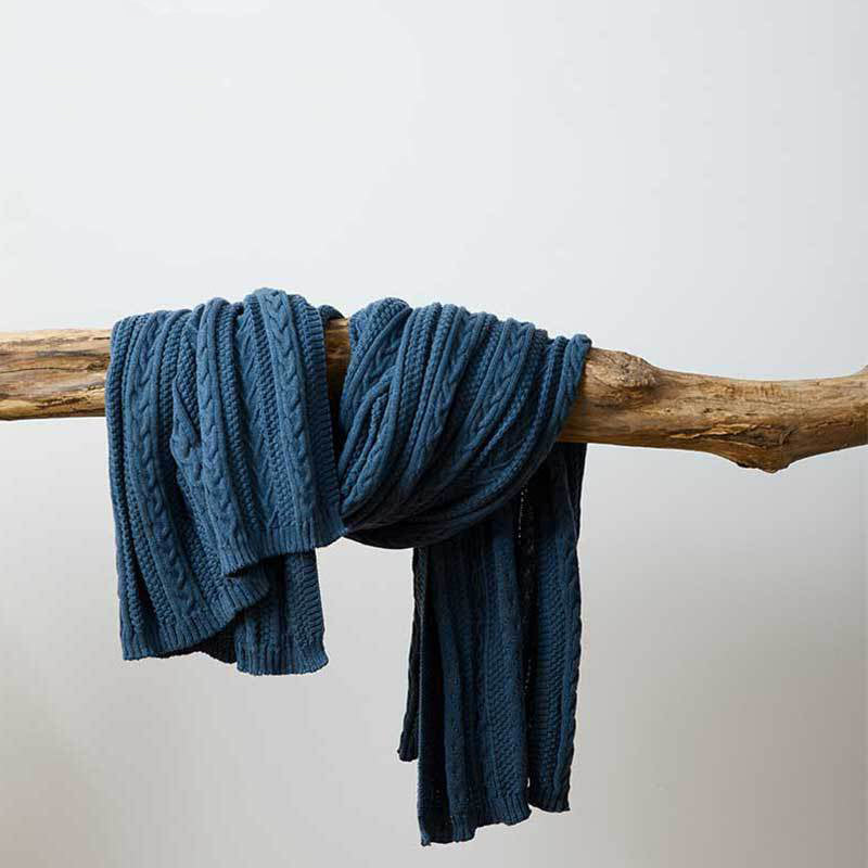 Knitted Blanket Scarf Pashmina Shawls Wraps, Autumn Winter Twin Blanket For Sofa, Bed, Picnic, Couch