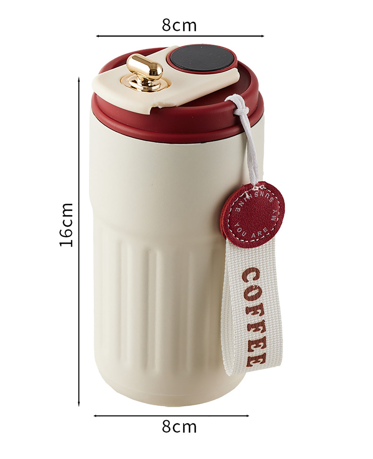 15 Oz/450ml Smart LED Coffee Cup Insulated Water Bottle Tumbler Cup W/ Digital Temperature Display