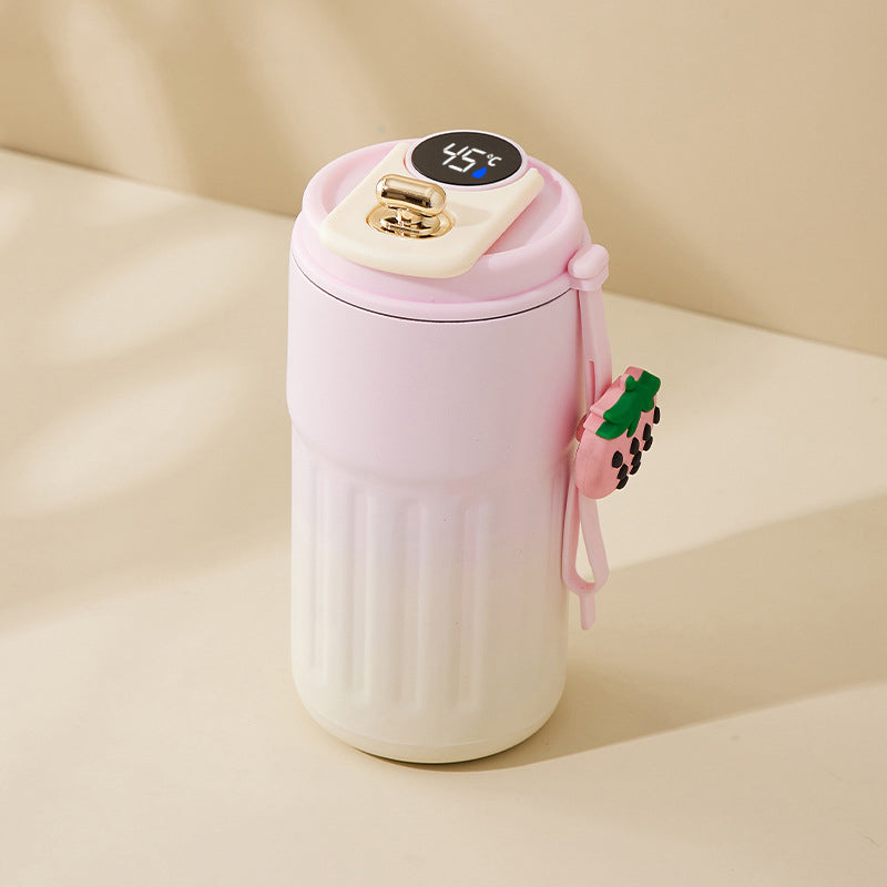 15 Oz/450ml Smart LED Coffee Cup Insulated Water Bottle Tumbler Cup W/ Digital Temperature Display