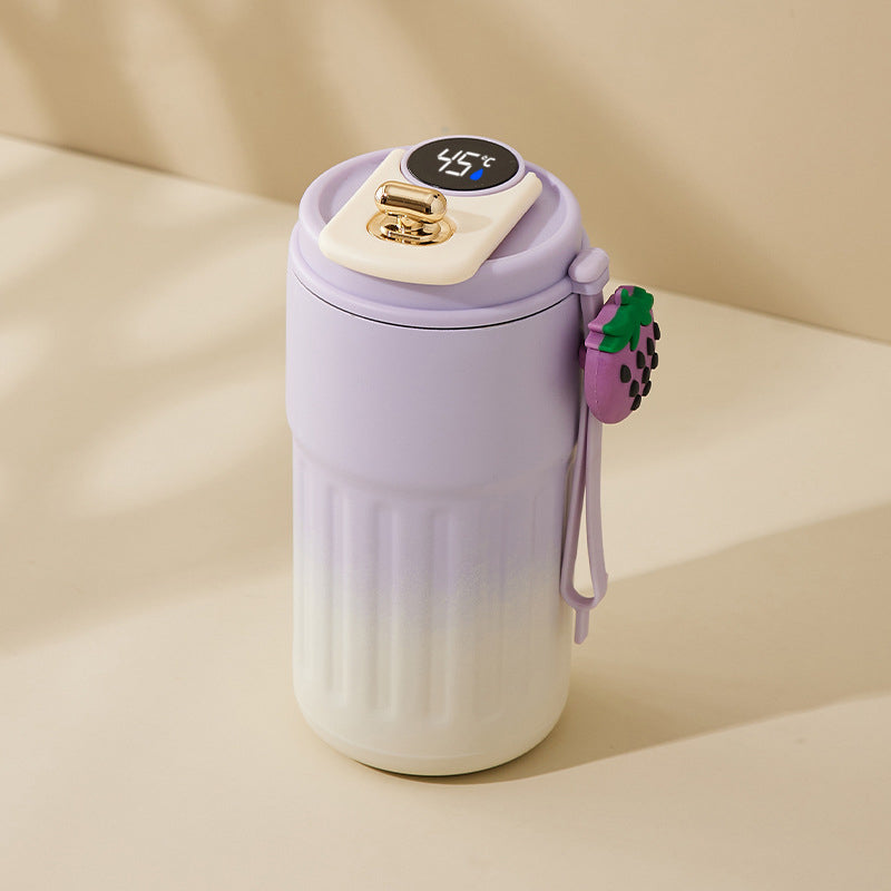 15 Oz/450ml Smart LED Coffee Cup Insulated Water Bottle Tumbler Cup W/ Digital Temperature Display