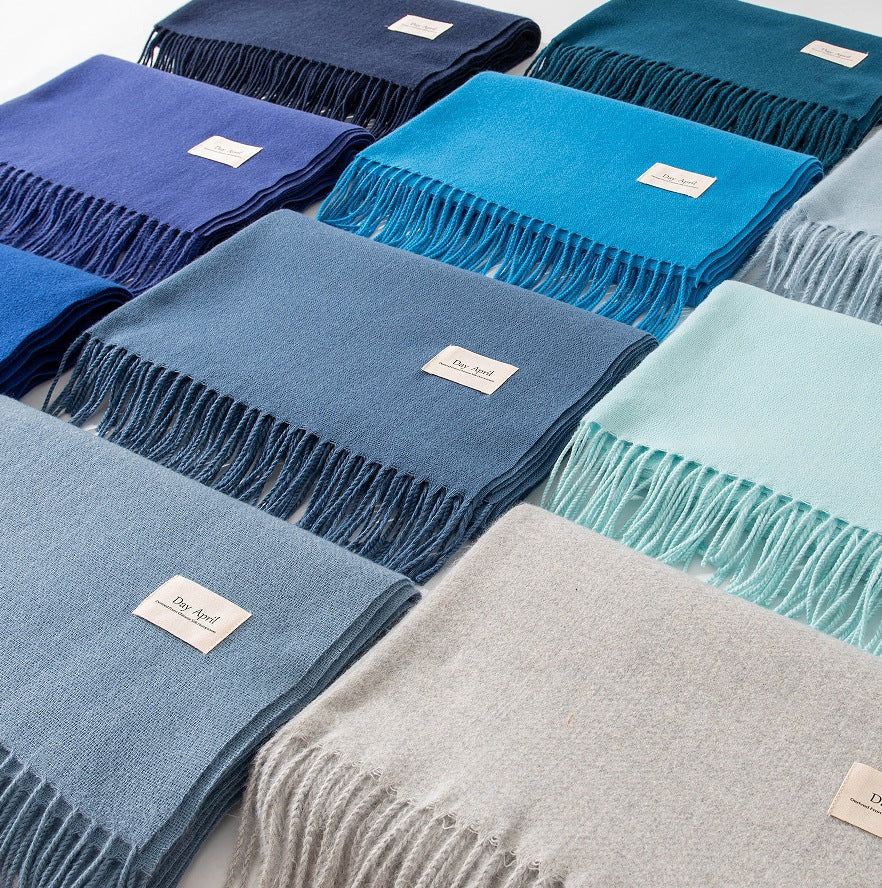 79'' Imitation Cashmere Scarf Pashmina Shawls Wraps, Autumn Winter Scarf Fringed Scarf - Woven Label