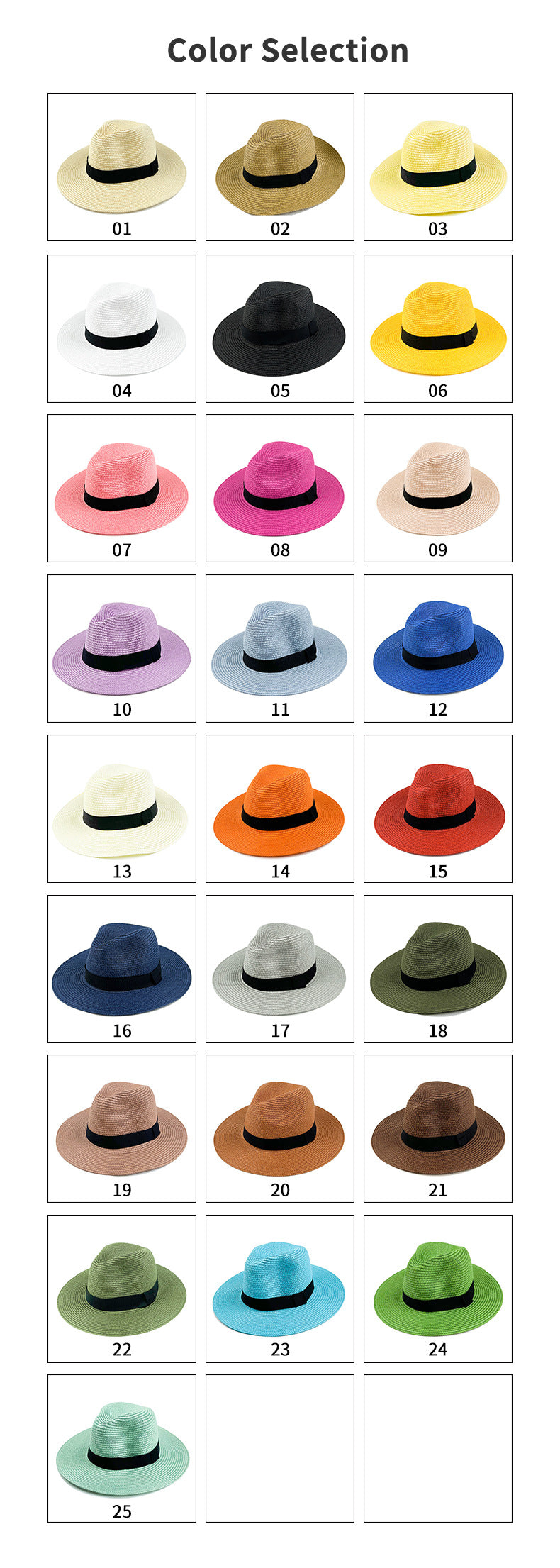 Folding Roll up Hat Wide Brim Straw Hat Lafite Panama Hat with Large Brim