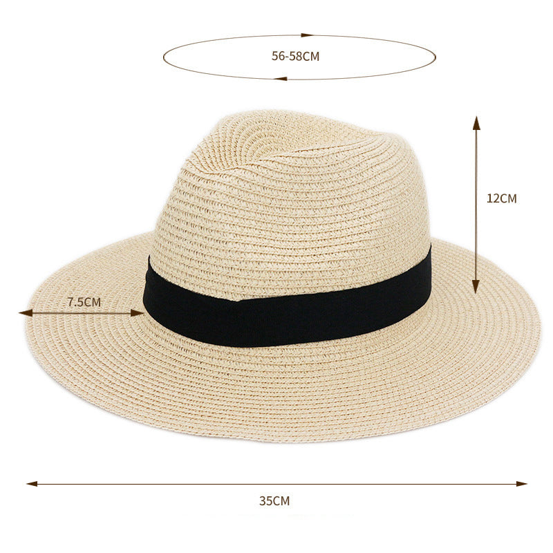Folding Roll up Hat Wide Brim Straw Hat Lafite Panama Hat with Large Brim