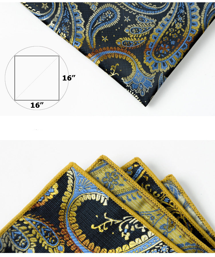 16x16" Pocket Squares for Men Mens Handkerchiefs for Wedding Business Banquet Suit Accessories