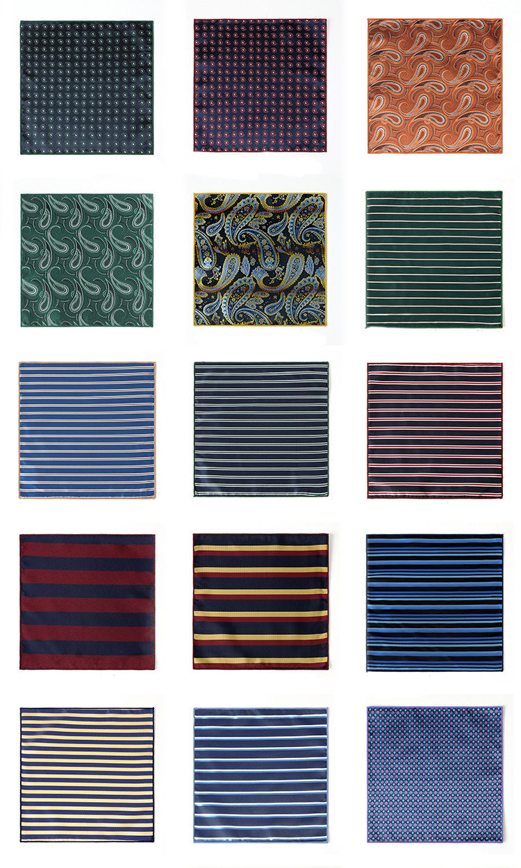 16x16" Pocket Squares for Men Mens Handkerchiefs for Wedding Business Banquet Suit Accessories