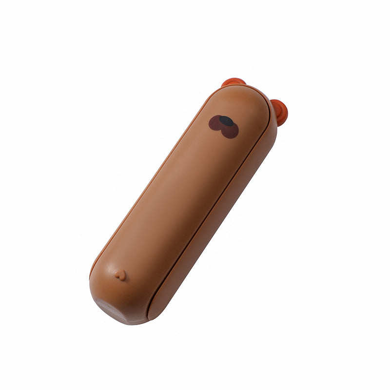 Cat Shaped Portable Folding Lint Roller Washable Sticky Roller for Clothes Pet Hair