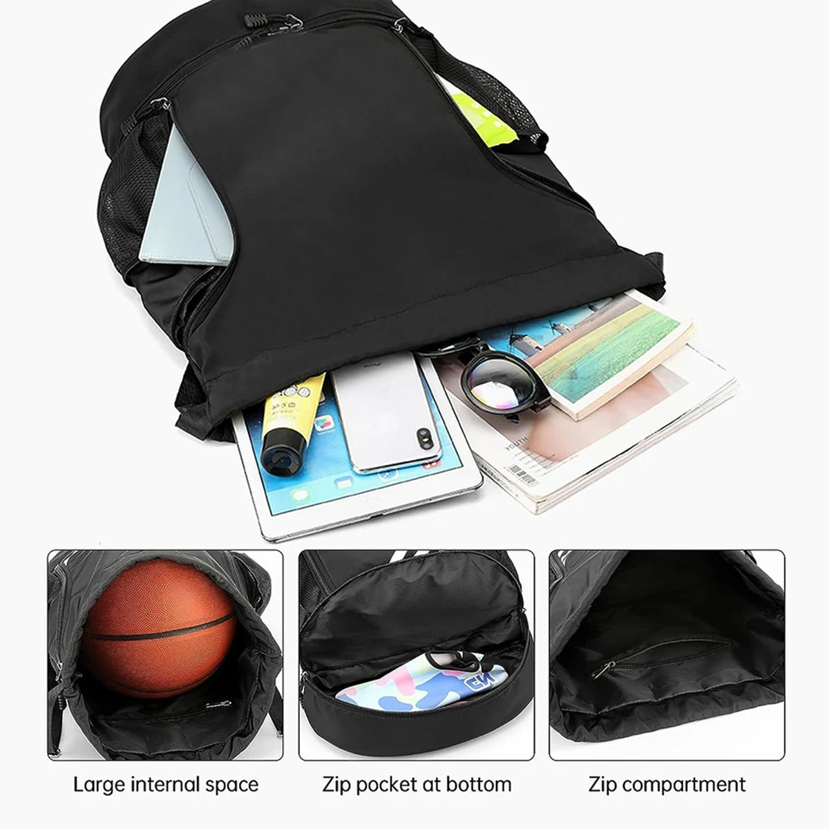 Waterproof Dry/Wet Separation Swim Bag Gym Bag with Shoes Compartment