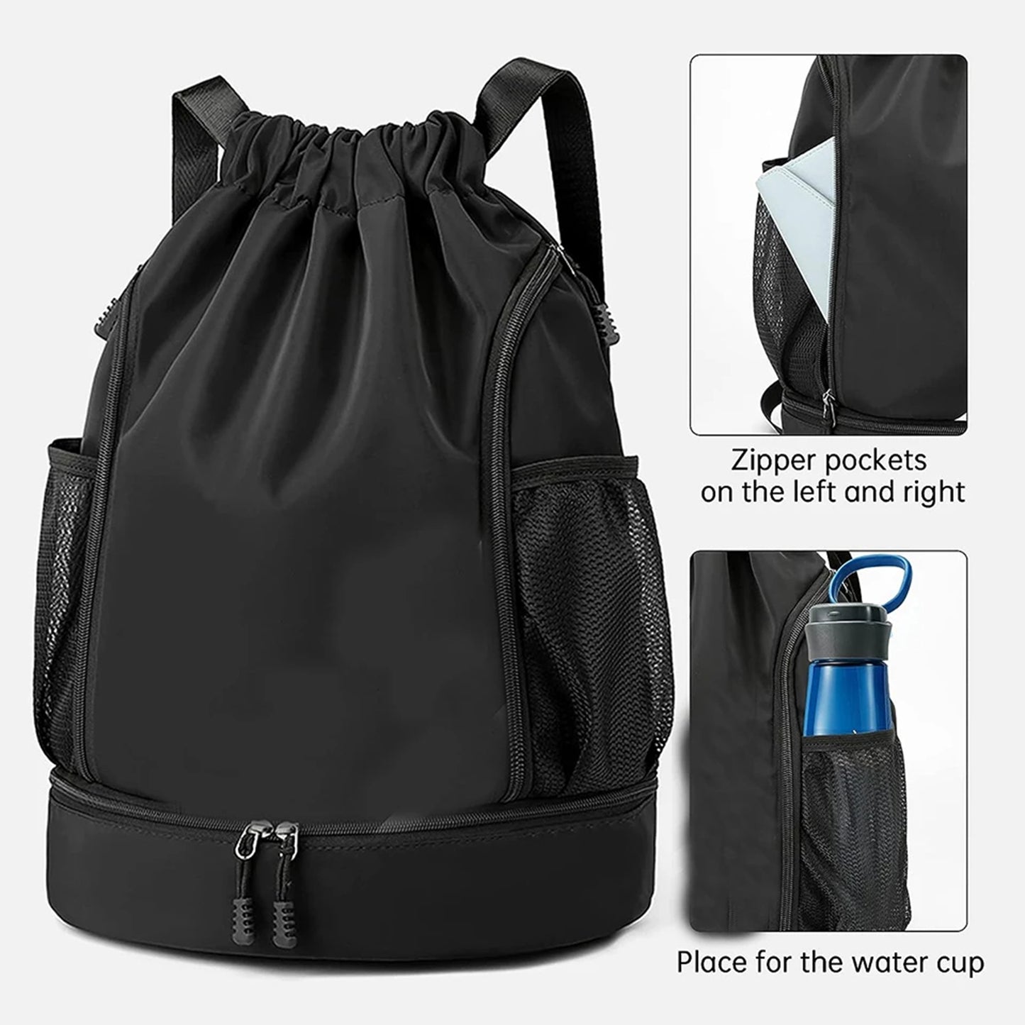 Waterproof Dry/Wet Separation Swim Bag Gym Bag with Shoes Compartment