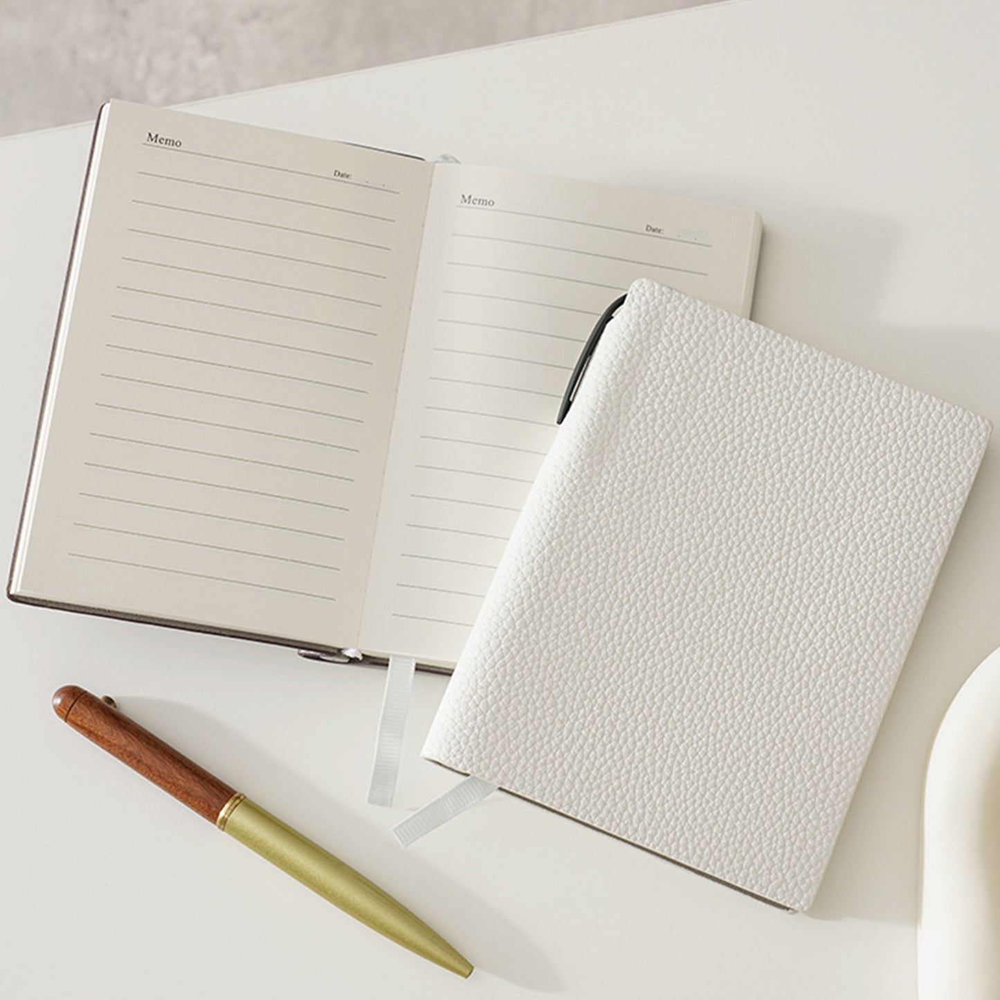 A6 PU Pocket Notebook Mini Note pads w/ Pen Holder