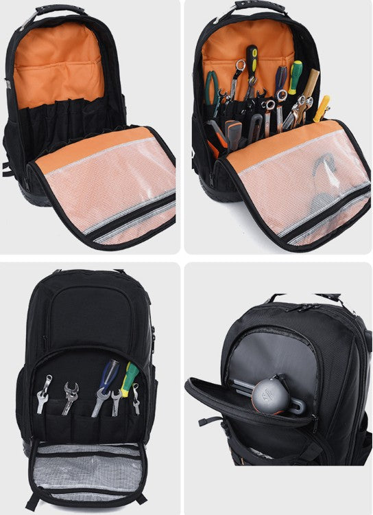 Tool Backpack, Heavy-Duty Tool Bag with Padded Shoulder