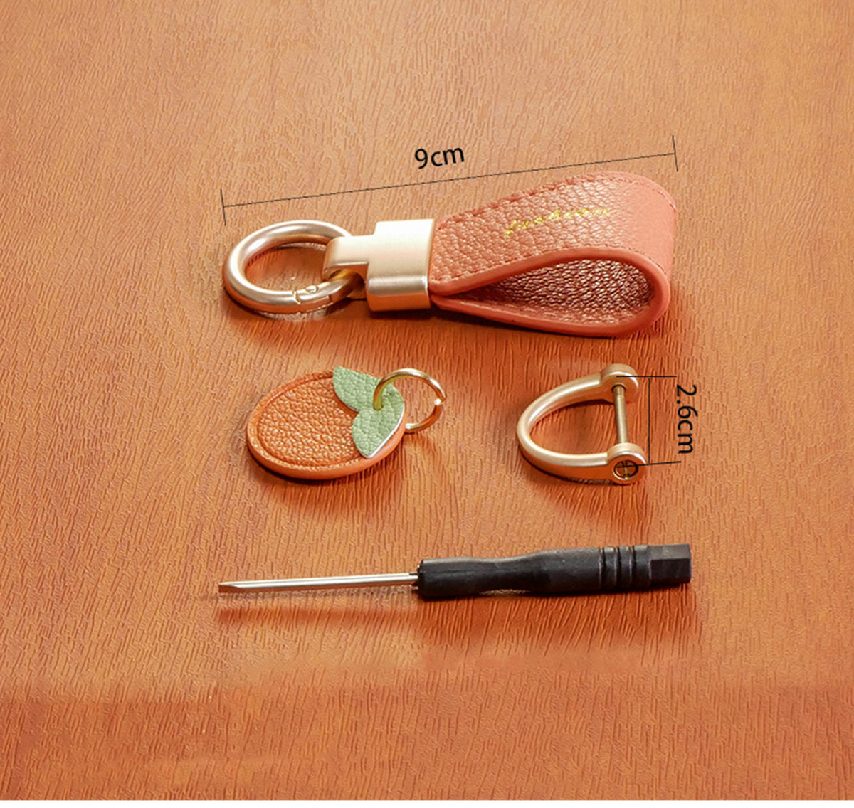 Leather Car Keychain,Universal Heavy Duty Metal Key Chain Accessories,Car Fob Key Keychain Holder