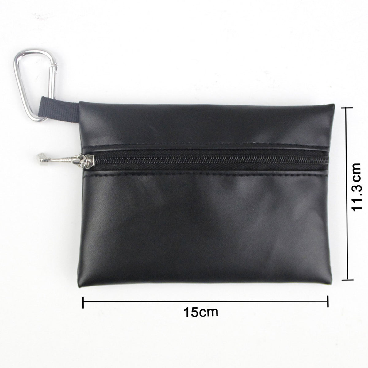 Mini Golf Tee Pouch Bag, Golf Ball Tee Storage Bag Leather Golf Tees Pocket with Zipper