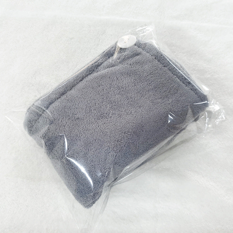 Microfiber Hair Towel Warp Super Absorbent Hair Shower Cap with Button Quick Dry Towel
