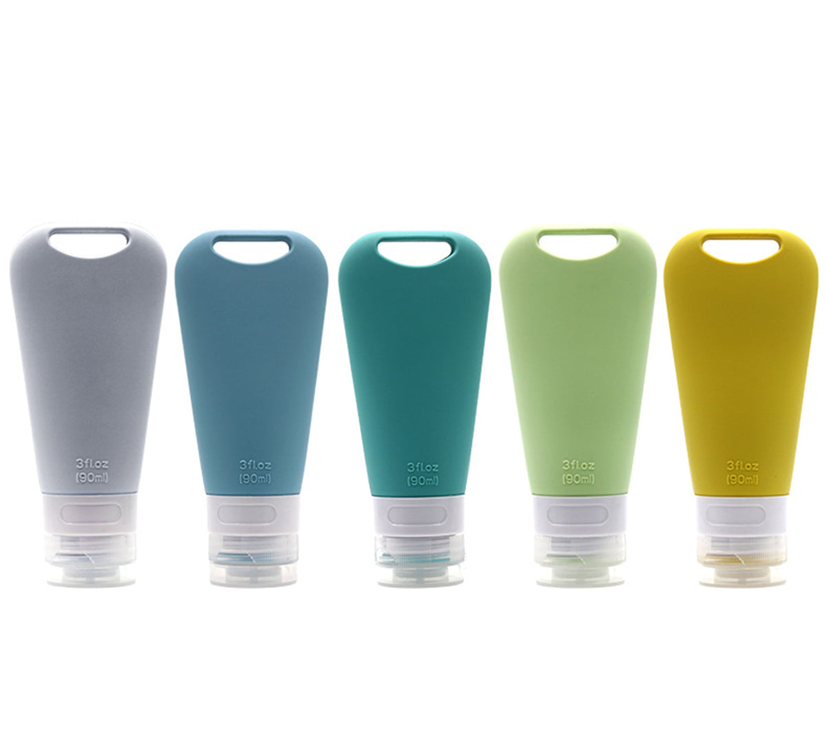 3 OZ Travel Bottles Set For Toiletries, Silicone Split Bottle Set (4 Pcs Set)
