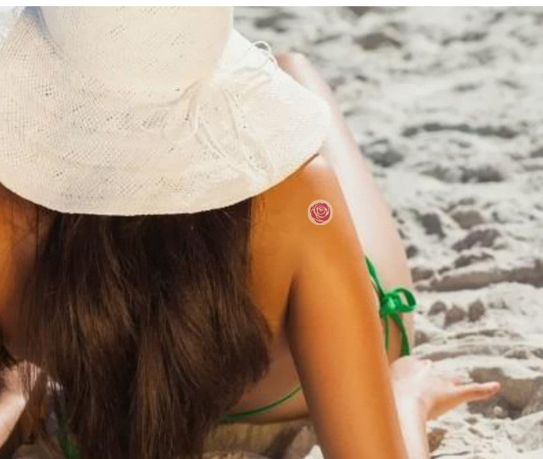 16Pcs / Sheets Sunburn Alert Sticker Sun Shape Detection Reminder UV Stickers for Sunscreen