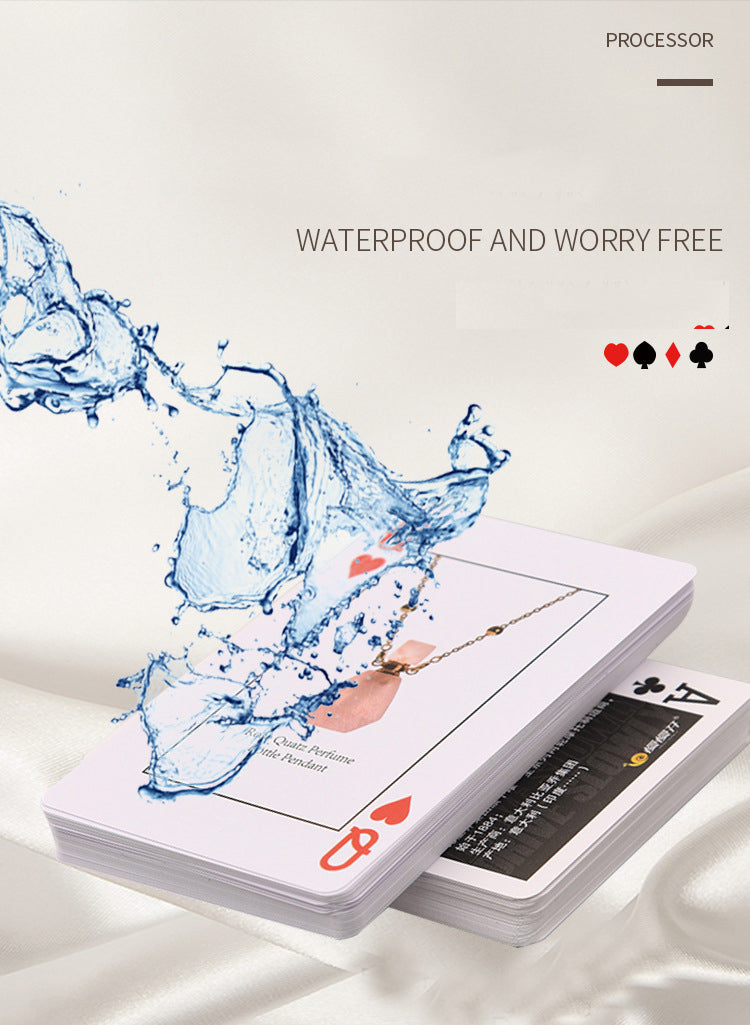 PVC Waterproof Custom Poker Playing Cards 0.32 mm Thickness