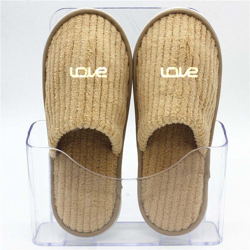 Thicken Coral Velvet Non-Slip Closed-Toe Hotel Slipper