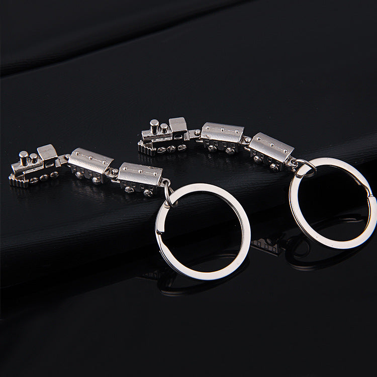 Three Carriages Train Key Chain