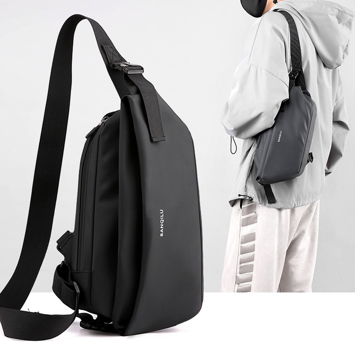 Lightweight/Large Capacity Chest Pack Waterproof Shoulder Bag Trendy Phone Waist Bag