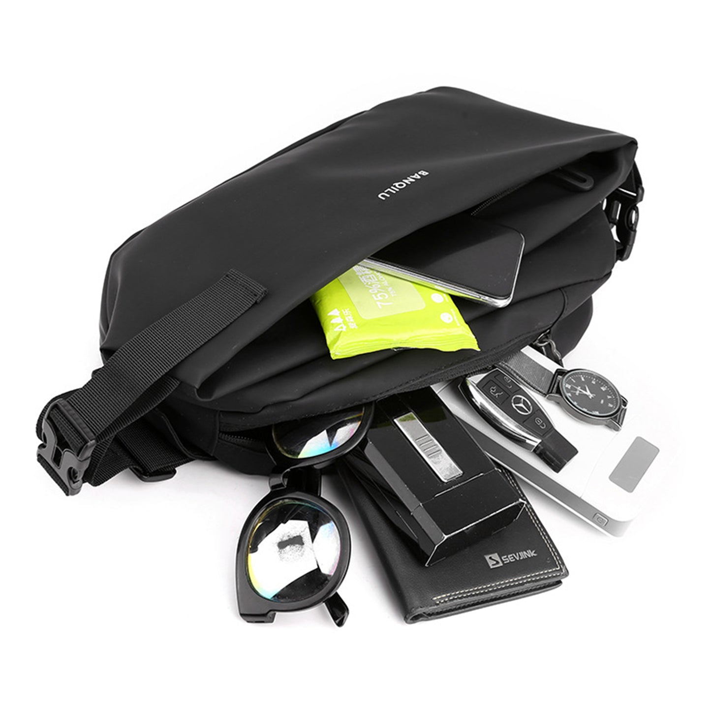Lightweight/Large Capacity Chest Pack Waterproof Shoulder Bag Trendy Phone Waist Bag