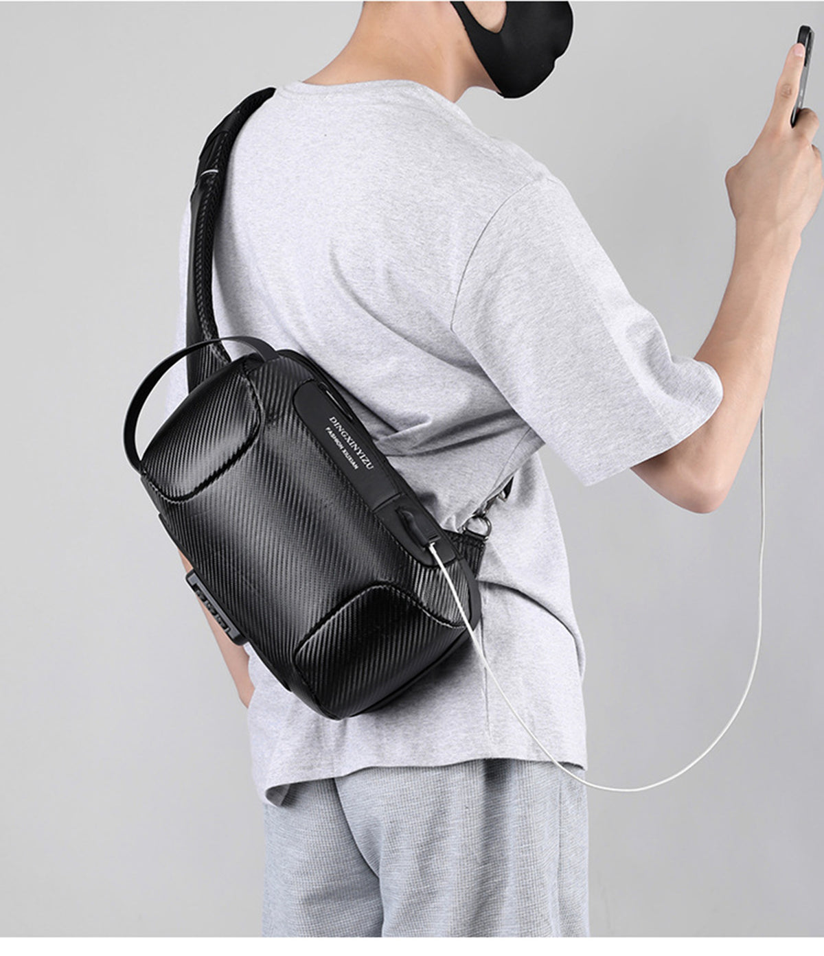 Anti-Theft Chest Bag Sling Backpack W/ Password Lock