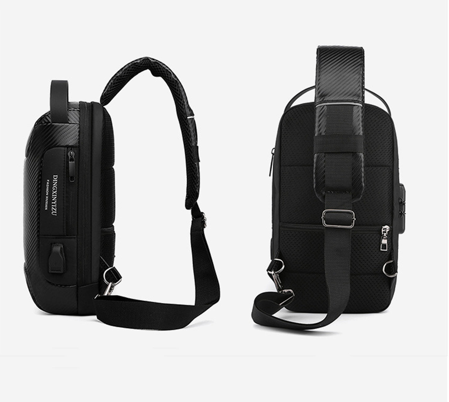 Anti-Theft Chest Bag Sling Backpack W/ Password Lock