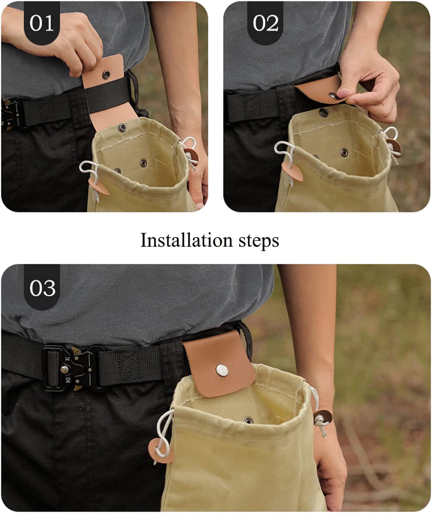 Waxed Canvas Mushroom Foraging Bag Collapsible Outdoor Camping Foraging Pouch Camping Hiking Bag