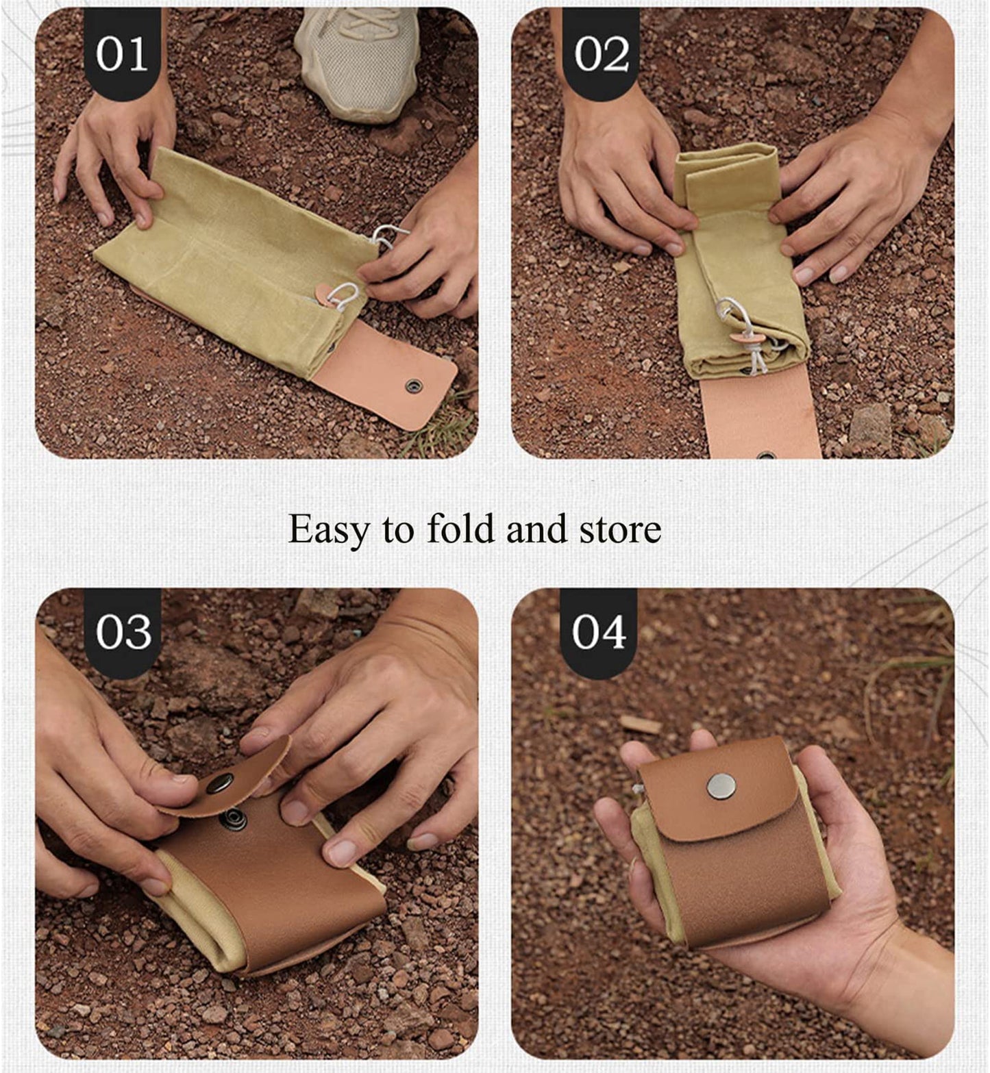 Waxed Canvas Mushroom Foraging Bag Collapsible Outdoor Camping Foraging Pouch Camping Hiking Bag