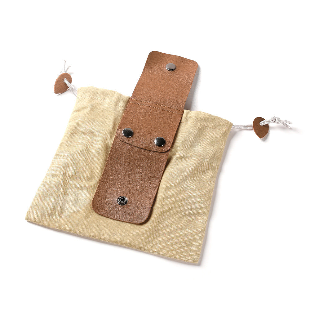 Waxed Canvas Mushroom Foraging Bag Collapsible Outdoor Camping Foraging Pouch Camping Hiking Bag