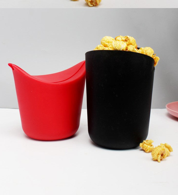Silicone Microwave Popcorn Bucket W/ Individual Paper Box Packing