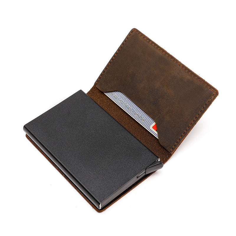 RFID Genuine Leather Air Tag Tracker Gentleman Wallet Money Clip
