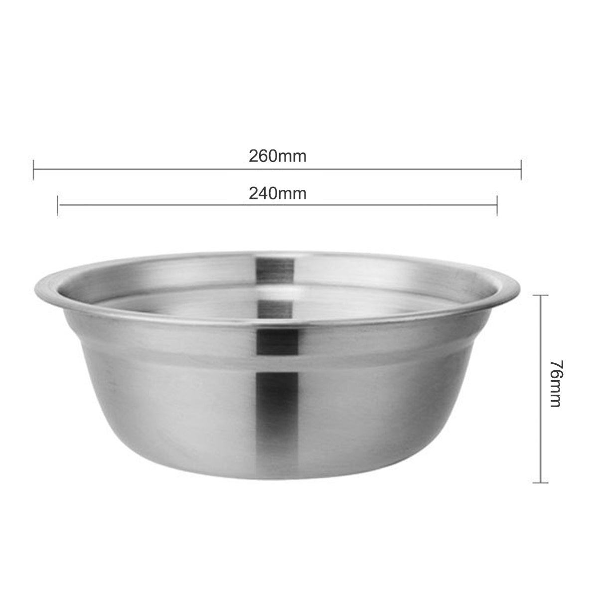 10.24" Dia. Stainless Steel Mixing Bowls Stainless Steel Metal Bowl