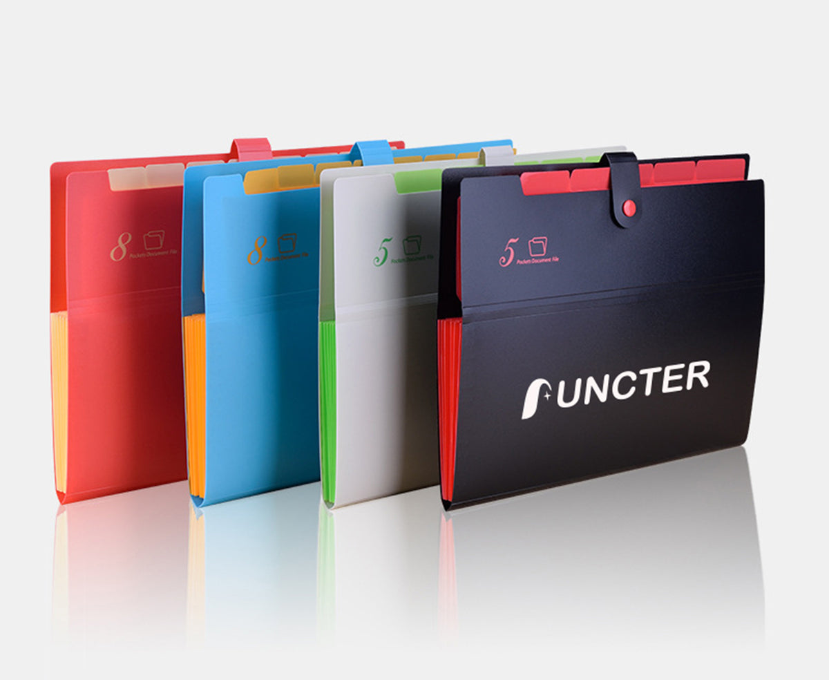 Expanding File Folder, 8 Pocket Cute Folders with Labels Letter Size Accordion File Organizer