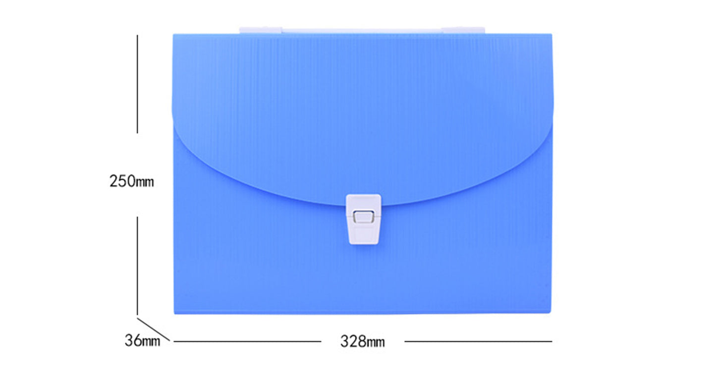 Portable 13 Pockets Expanding File Folder Accordion Document Organizer Letter A4 Paper Size Storage